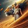 Tiger And Woman Paint By Numbers