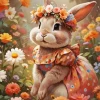 Flowers Bunny Paint By Numbers