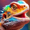 Colorful Bearded Dragon Paint By Numbers