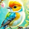 Bird On Branch Paint By Numbers
