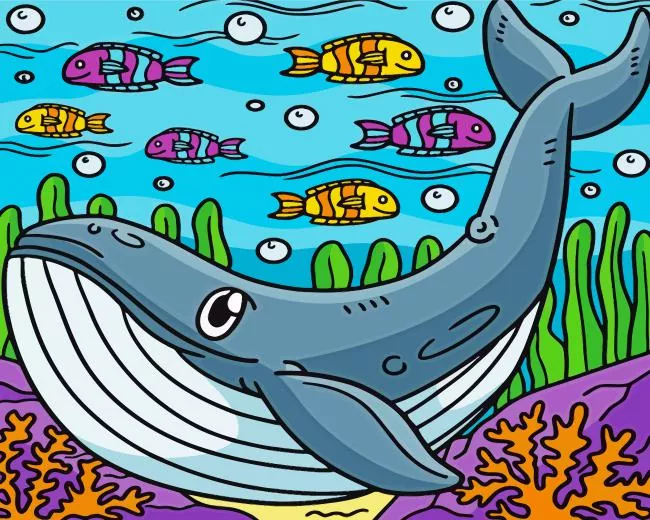 Easy blue whale paint by number Easy Blue Whale Paint By Numbers