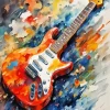 Abstract Electric Guitar Paint By Numbers