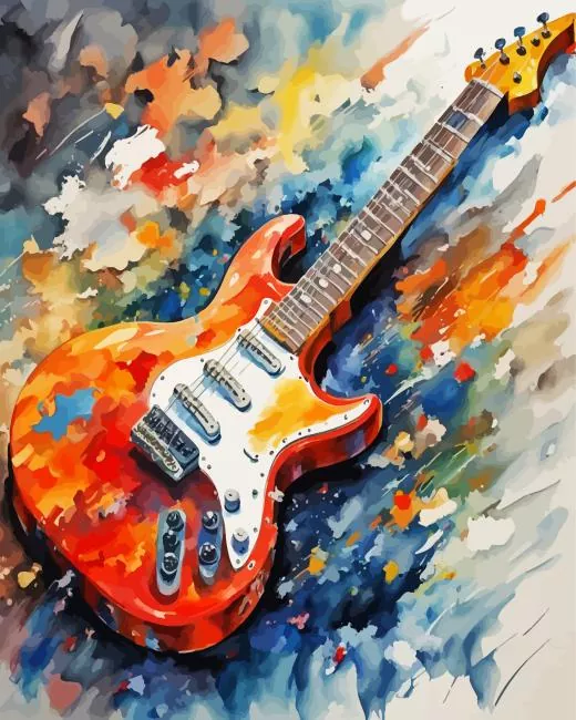 abstract electric guitar paint by numbers Abstract Electric Guitar Paint By Numbers