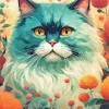 Aesthetic Persian Cat Paint By Numbers