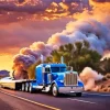 Aesthetic Blue Peterbilt Paint By Numbers