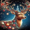 Aesthetic Elk Christmas Paint By Numbers