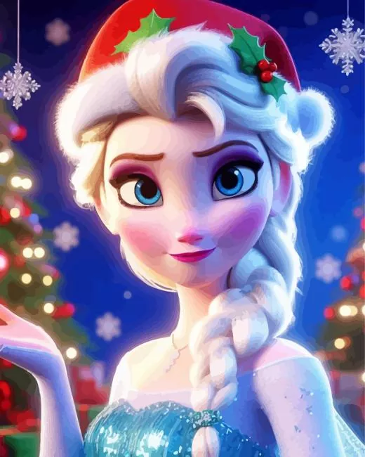 aesthetic elsa frozen christmas paint by numbers Aesthetic Elsa Frozen Paint By Numbers