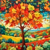 Aesthetic Fall Farm Paint By Numbers