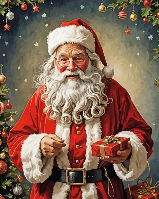 aesthetic father christmas paint by numbers Father Christmas Paint By Numbers