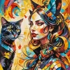 Female Cubist Art Paint By Numbers