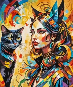 Female Cubist Art Paint By Numbers