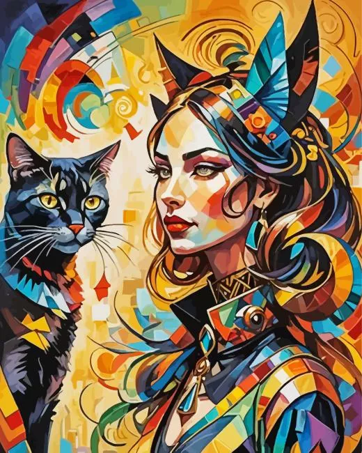 aesthetic female cubist art paint by numbers Female Cubist Art Paint By Numbers
