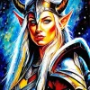 Female Elf Warrior Paint By Numbers