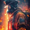 Aesthetic Fire Fighter Paint By Numbers
