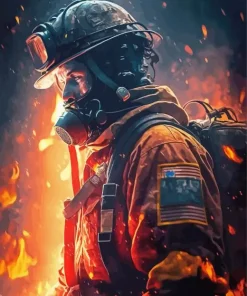 Aesthetic Fire Fighter Paint By Numbers