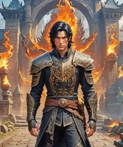 Aesthetic Fire Prince Paint By Numbers