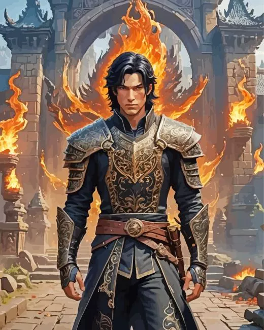 aesthetic fire prince paint by number Aesthetic Fire Prince Paint By Numbers