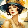 Aesthetic Flapper Lady Paint By Numbers