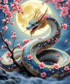Flower And Snake Paint By Numbers