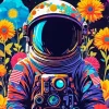 Flower Astronaut Paint By Numbers