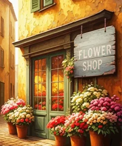 Flower Shop Art Paint By Numbers