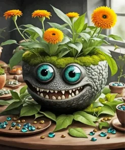 Flowerpot Art Paint By Numbers