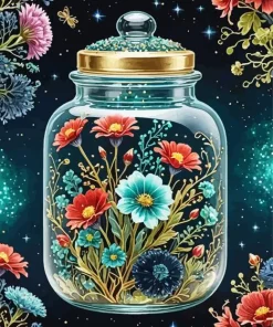 Flowers In A Jar Paint By Numbers