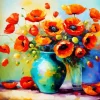 Flowers Poppy Paint By Numbers
