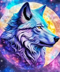 Galaxy Wolf Art Paint By Numbers