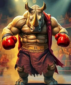 Boxer Rhino Paint By Numbers