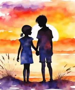 Boy And Girl Paint By Numbers