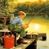 Fishing At Sunrise Paint By Numbers