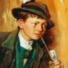 Boy Smoking Art Paint By Numbers