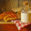 Bread And Milk Art Paint By Numbers