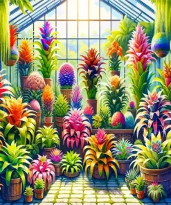 Bromeliad Pots Paint By Numbers