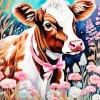 Brown Baby Cow Paint By Numbers