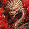 Brown Chinese Dragon Paint By Numbers