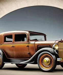 Brown Old Car Paint By Numbers