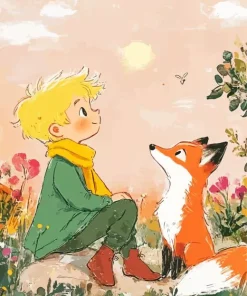 Boy And Fox Paint By Numbers