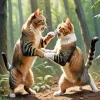 Cats Fighting Paint By Numbers