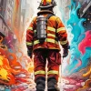 Colorful Firefighter Paint By Numbers