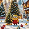 Cool Festive Minion Paint By Numbers