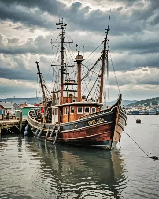 cool fishing boat art paint by number Cool Fishing Boat Paint By Numbers