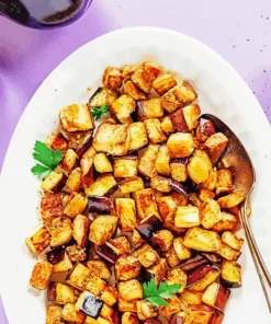 Crispy Sauteed Eggplant Paint By Numbers