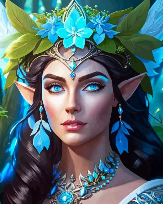 elven queen art paint by number Elven Queen Art Paint By Numbers