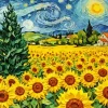 Field Of Sunflowers Paint By Numbers