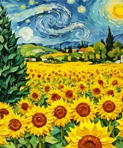 Field Of Sunflowers Paint By Numbers