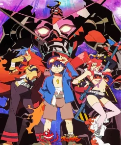 Gurren Lagann Poster Paint By Numbers