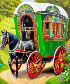 Gypsy Wagon Art Paint By Numbers